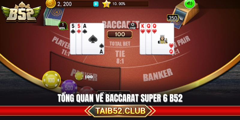 Giới thiệu chi tiết về sảnh Baccarat Super 6 B52